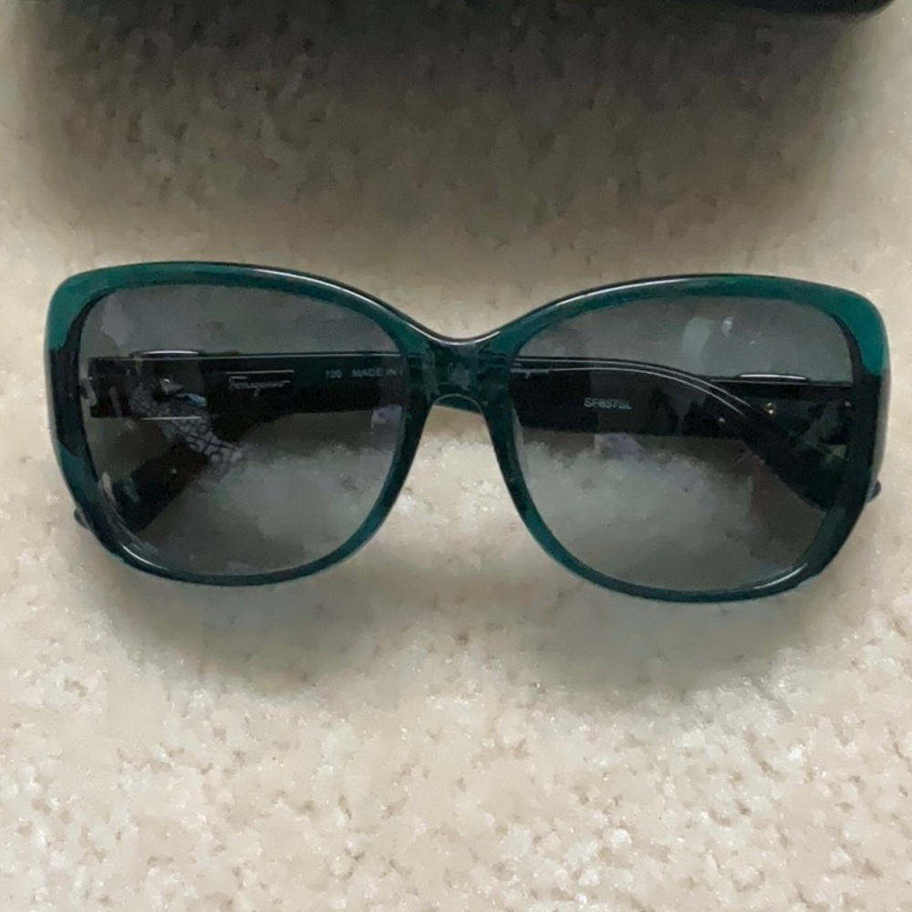 Salvatore Ferragamo Green Sunglasses